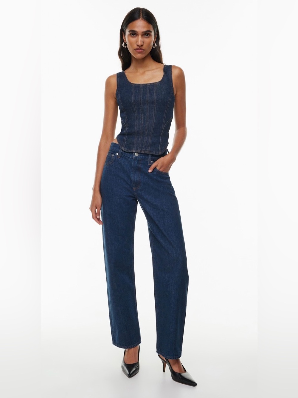 Denim Forum The '90s Marlo Hi-Rise Baggy Jean size 26/27